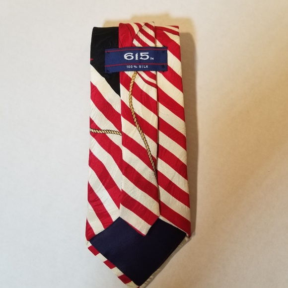 Mens 615 Red White and Blue Flag Tie - Picture 2 of 4